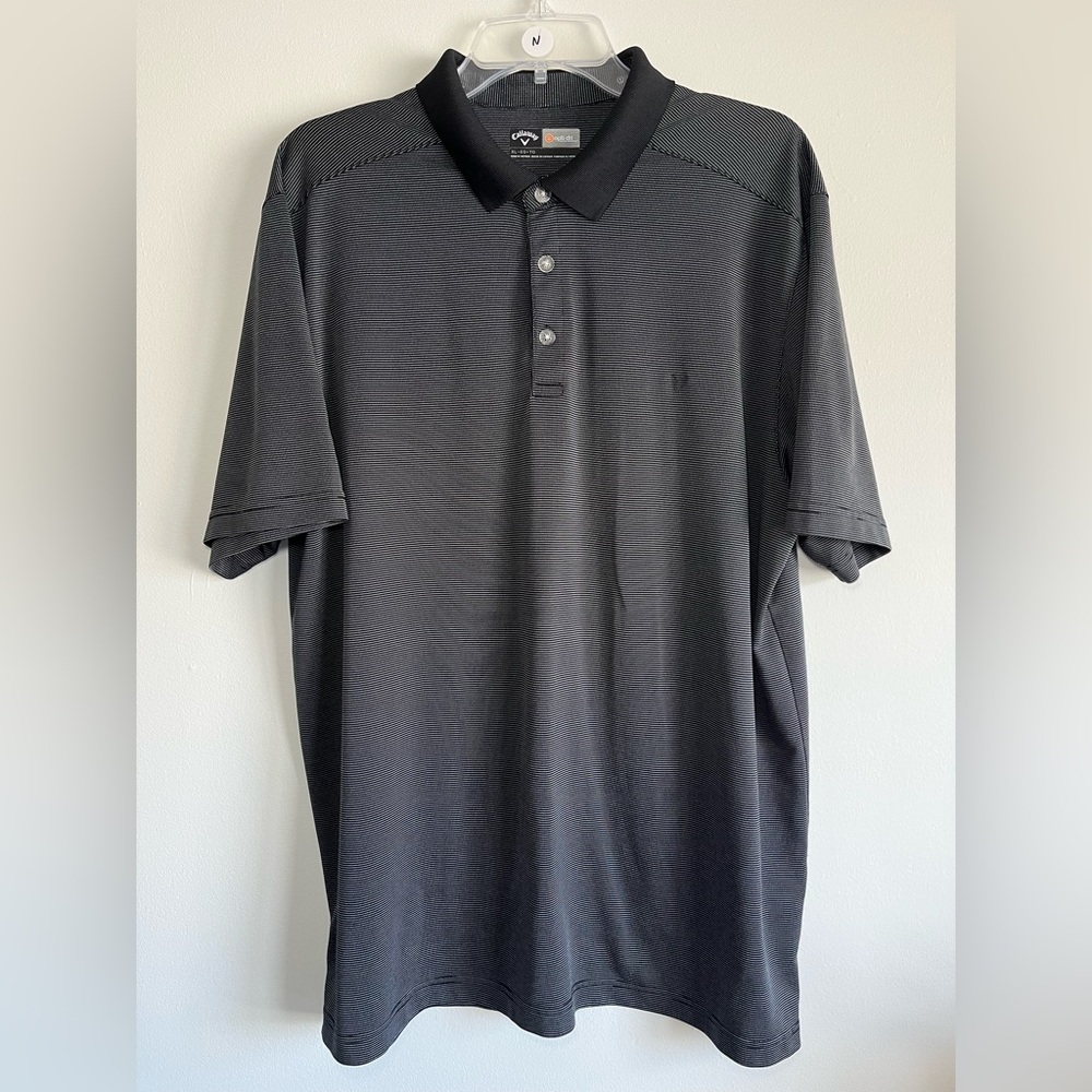 Callaway. Men’s Gray Striped Polo Golf Shirt. Size XL.